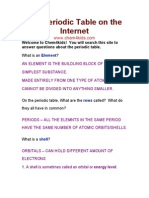 The Periodic Table Webquest Answers