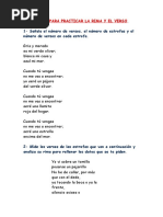 Ejercicios de La Forma Del Poema