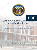 Catholic Church Clergy Abuse Investigation Report