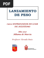 Temario Lanzamiento de Peso. Curso FAMU ENTRENADOR DE CLUB PDF