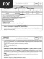 Modelo de Acta de Revisión Por La Dirección