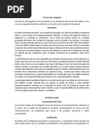 Transito en Guayaquil Metodologia de Investigacion