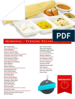 Lunch & Dinner Menu: Morning / Evening