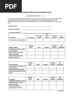 360-Degree Performance Evaluation Form: (Appraisal Period From ... To ... )