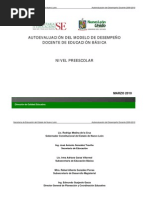 Autoevaluación Del Desempeño Docente-Preescolar