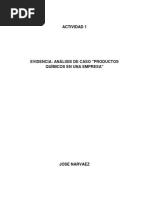 Evidencia Análisis de Caso Productos Químicos en Una Empresa