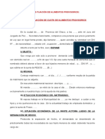 MODELOS ALIMENTOS Y REGIMEN DE VISITAS PROVISORIO - Odt