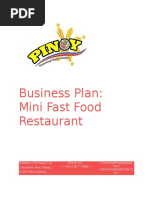 Business Plan: Mini Fast Food Restaurant