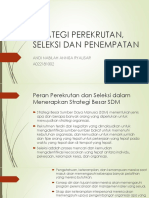 Strategi Perekrutan, Seleksi Dan Penempatan