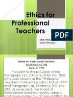 Code of Ethics For Professional Teachers