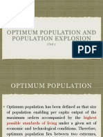 Optimum Population and Population Explosion