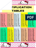 Math Operation Table Tarp