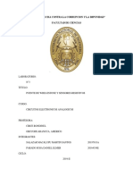 Puente de Wheatstone y Sensores Resistivos