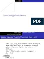 Distance Based Classification Algorithms