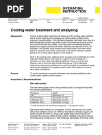 Cooling Water Treatment and Analysing: Operating Instruction