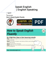 How To Speak English Fluently