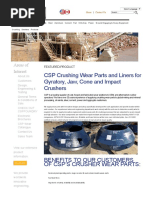 WEAR-PARTS-CSP Crusher - Cones, Gyratory, Jaw and Concaves