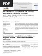 Characterization of Desiccant Wheels With Alternative Materials at Low Regeneration Temperatures