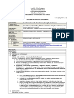 Lesson Plan Practical Research 2 Quantitative Research