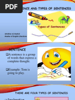 Sentence and Types of Sentences: Entidhar Al-Rashid Master of English Literature