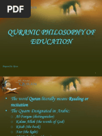 Quranic Philosophy of Education