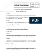 Manual de Abastecimiento, Recepción y Almacenamiento de Materia Prima