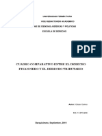 Cuadro Comparativo Entre El Derecho Financiero y El Derecho Tributario