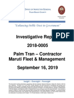 OIG Investigation 2018-0005: Palm Tran - Contractor Maruti Fleet & Management, LLC