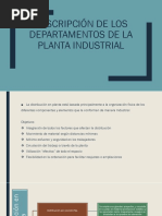 Descripción de Los Departamentos de La Planta Industrial