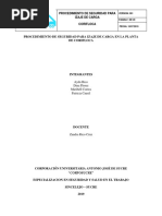 Procedimiento de Trabajo Seguro Izaje de Carga