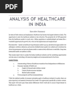 Analysis of Healthcare in India