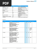 Characteristics Value Description: Endress+Hauser Mon, 20 Jun 2016 Page 1 / 3