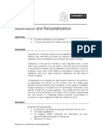 Sublimation and Recrystallization