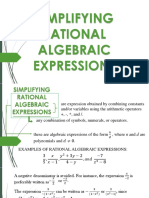 Simplifying Rational Algebraic Expressions