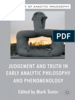 Judment An Ttuth in Early Analytic Philosophy and Phenomenology