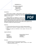 Experiment No. 2 Sieve Analysis of Aggregates: Reference Standard: ASTM C 136-84a AASHTO T27-93