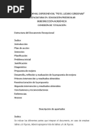 Estructura Del Informe de Practica Profesional Preescolar