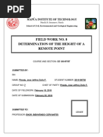 Field Work No. 8 Determination of The Height of A Remote Point