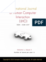 International Journal of Human Computer Interaction (IJHCI) V1 I2