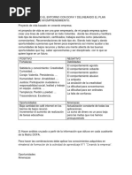 Diagnosticando El Entorno Con Dofa y Delineando El Plan Estratégico de Mi Emprendimiento