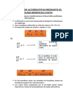 Selección de Alternativas Mediante El Análisis Beneficio