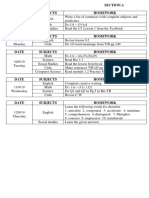 Grade: Vi Section:A Date Subjects Homework