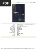 Johnson, Ralph H - Manifest Rationality - A Pragmatic Theory of Argument PDF