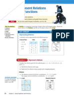 Represent Relations and Functions: For Your Notebook