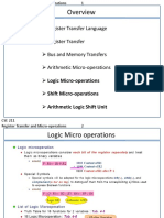 Register Transfer Language Register Transfer Bus and Memory Transfers Arithmetic Micro-Operations Logic Micro-Operations Shift Micro-Operations Arithmetic Logic Shift Unit