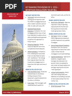 Key Banking Provisions of S. 2155 - Bipartisan Regulatory Relief Bill