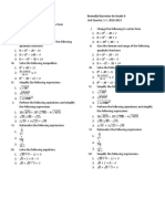 Remedial Exercises For Grade 9