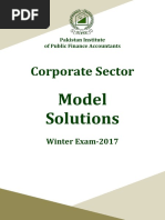 Corporate Sector: Model Solutions