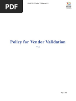 Policy For Vendor Validation