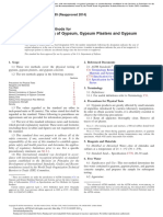 Physical Testing of Gypsum, Gypsum Plasters and Gypsum Concrete